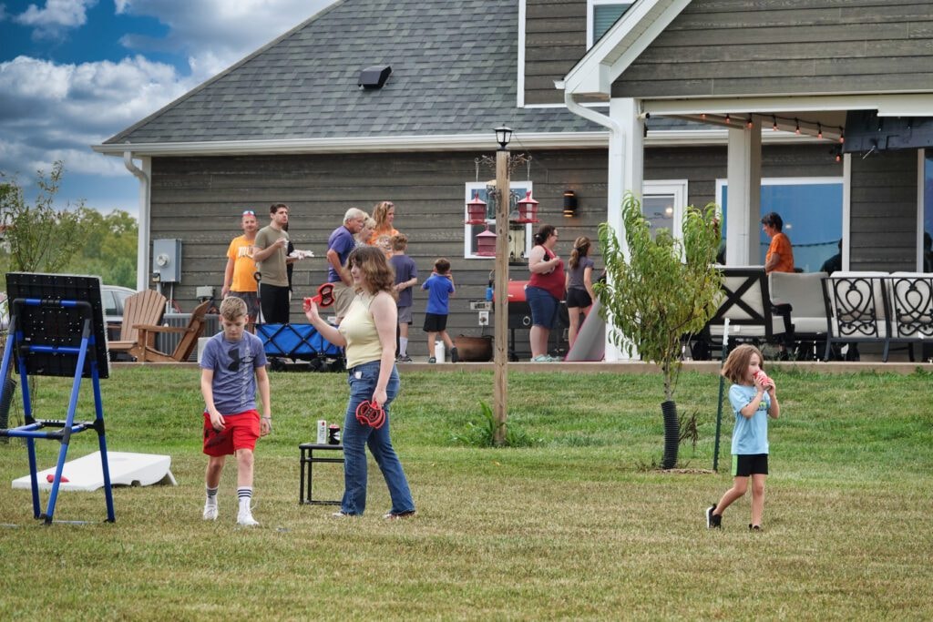 Families gathered at Farm Day