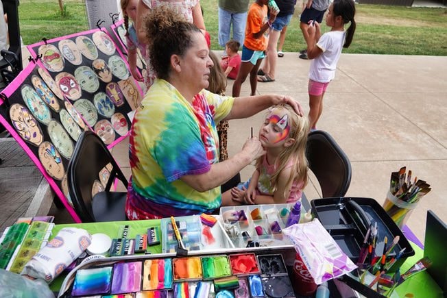 Face painting at Farm Day