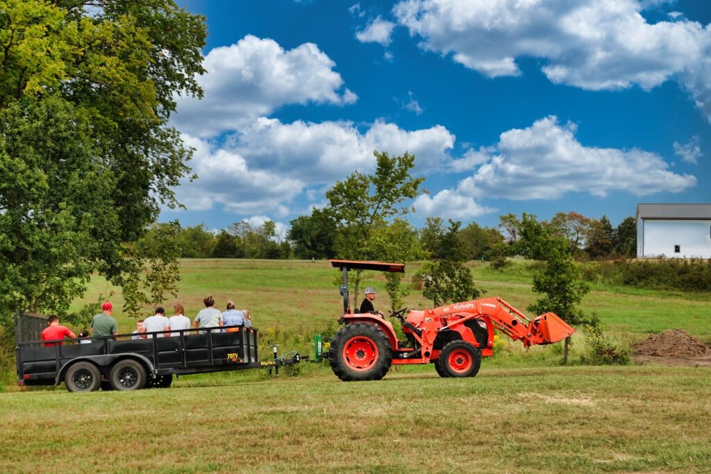 Hay ride at Farm Day